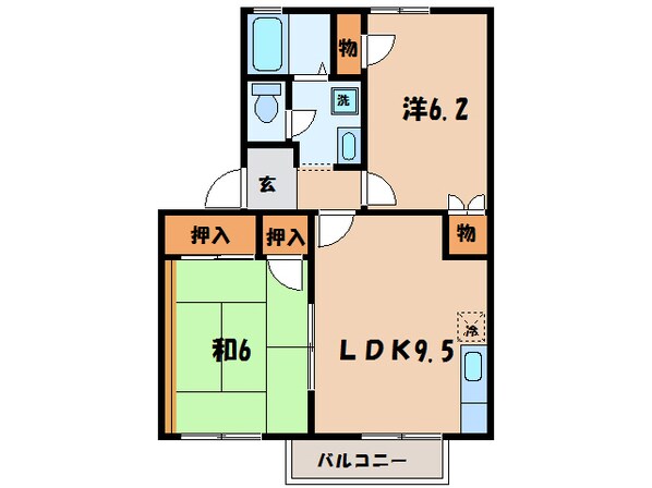 桜町前駅 徒歩2分 2階の物件間取画像